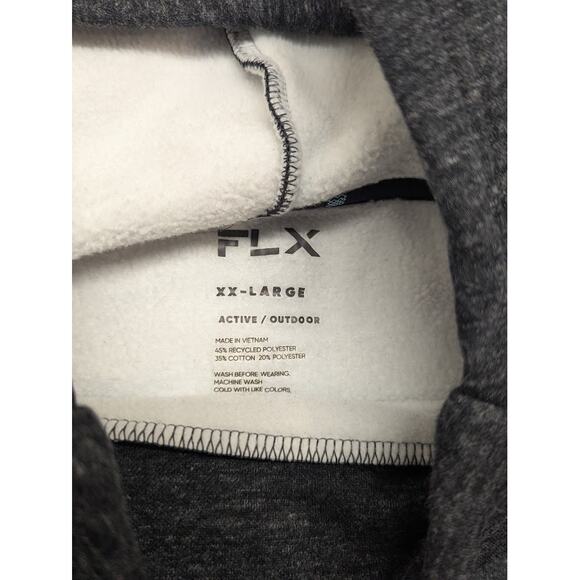 FLX Men's Size XXL Gray Heather Fleece Active/Outdoor Pullover Hoodie - Picture 2 of 6